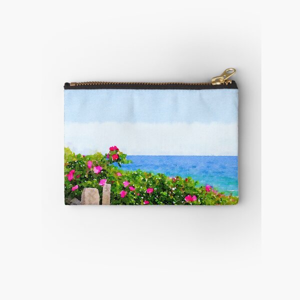 Item preview, Beach rose along ocean watercolor designed and sold by feenandneen.