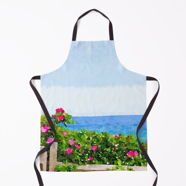 Item preview, Beach rose along ocean watercolor designed and sold by feenandneen.