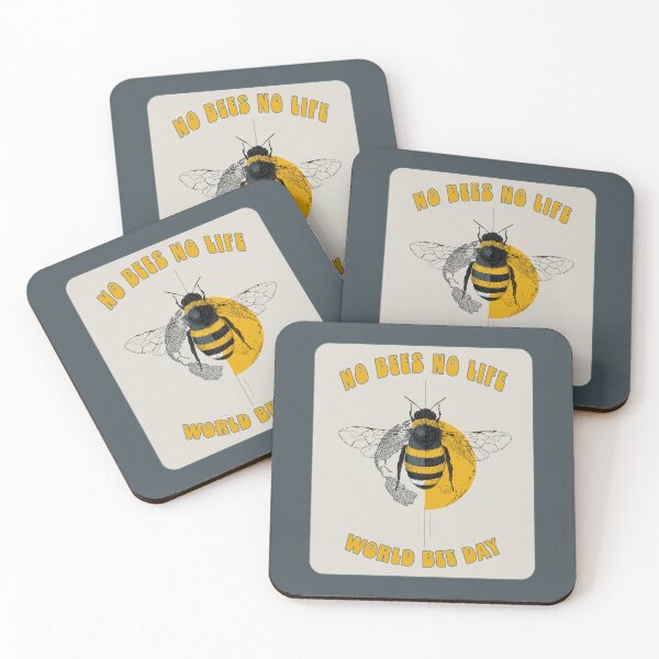 Item preview, No Bees No Life – World Bee Day Awareness Design designed and sold by Bearabilia.