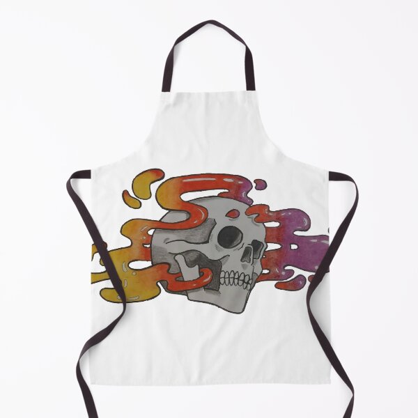 Item preview, Calavera psicodélica con humo naranja y morado – arte alternativo vibrante designed and sold by Compotica27.