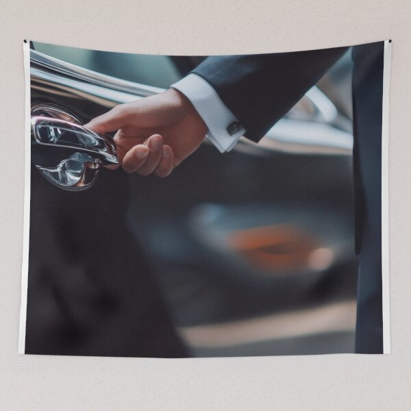 Item preview, Man opening car door downtown designed and sold by anytka.