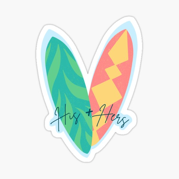 Aperçu de l'œuvre Planches de surf pour elle et lui créée et vendue par Abby Designs Stuff.