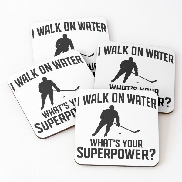 Item preview, I Walk on Water Hockey Shirt – Funny Hockey Player Gift for Cocky Goalies & MVP Wannabes | Bold Hockey Humor Design designed and sold by WAUZ.