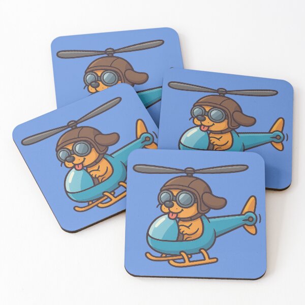 Item preview, Happy Dog Pilot Flying a Helicopter designed and sold by IraBum.