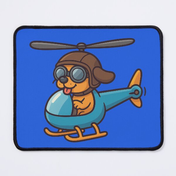 Item preview, Happy Dog Pilot Flying a Helicopter designed and sold by IraBum.