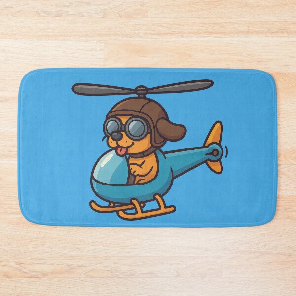 Item preview, Happy Dog Pilot Flying a Helicopter designed and sold by IraBum.