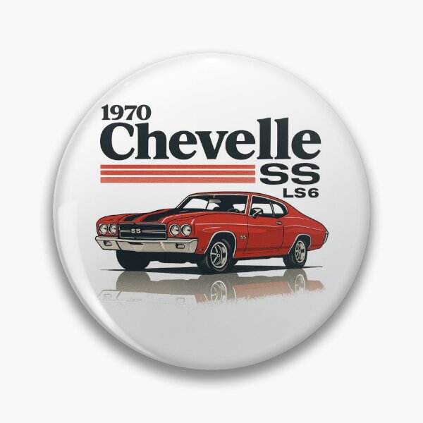 Item preview, 1970 Chevelle SS LS6 in Red with Black Stripes – Bold Retro Muscle Car Graphic designed and sold by TheArtOfCar.