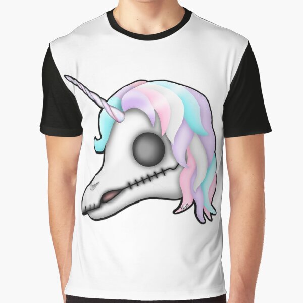 My Little Dead Unicorn | Rainbow Unicorn Skull | White Graphic T-Shirt