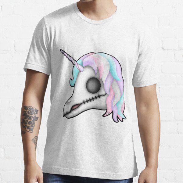 My Little Dead Unicorn | Rainbow Unicorn Skull | White Essential T-Shirt