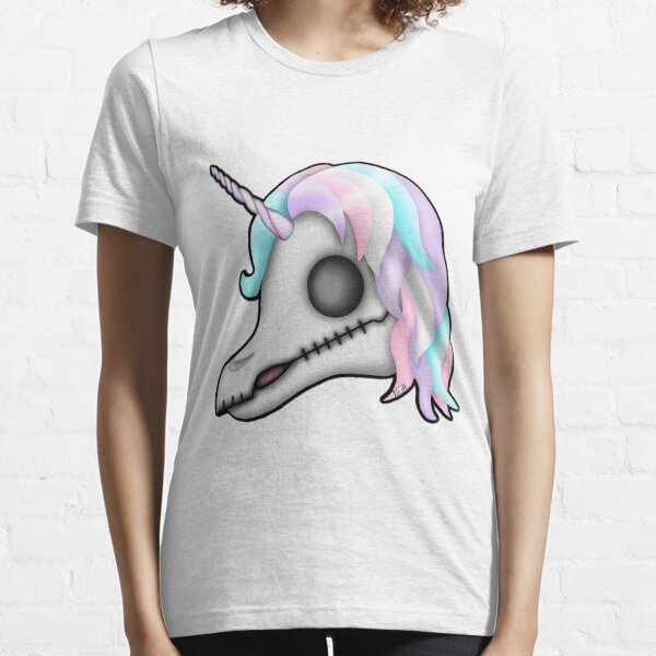 My Little Dead Unicorn | Rainbow Unicorn Skull | White Essential T-Shirt