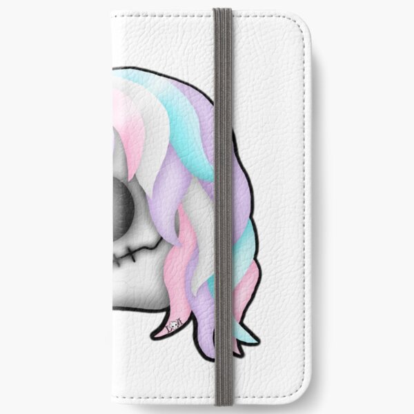 My Little Dead Unicorn | Rainbow Unicorn Skull | White iPhone Wallet