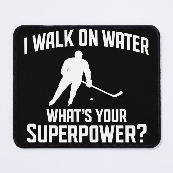 Item preview, White-on-Black Hockey Shirt – ‘I Walk on Water’ for Rink Rebels & Trash Talker designed and sold by WAUZ.