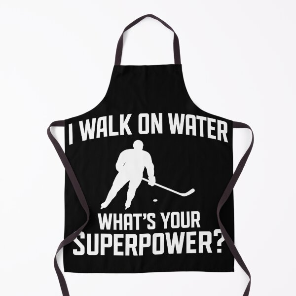 Item preview, White-on-Black Hockey Shirt – ‘I Walk on Water’ for Rink Rebels & Trash Talker designed and sold by WAUZ.