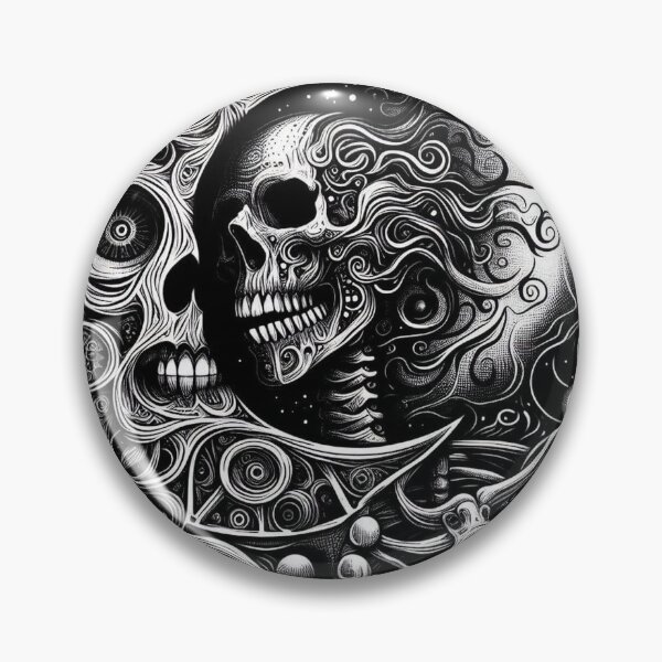 Item preview, Moon and Skull Art designed and sold by TheDarkWardrobe.