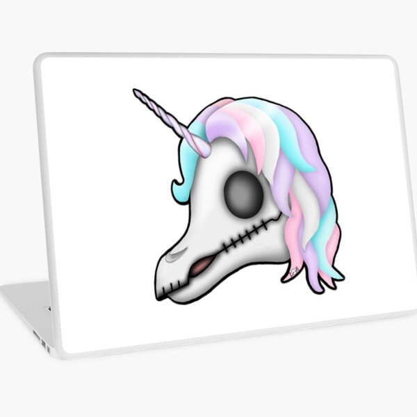 My Little Dead Unicorn | Rainbow Unicorn Skull | White Laptop Skin