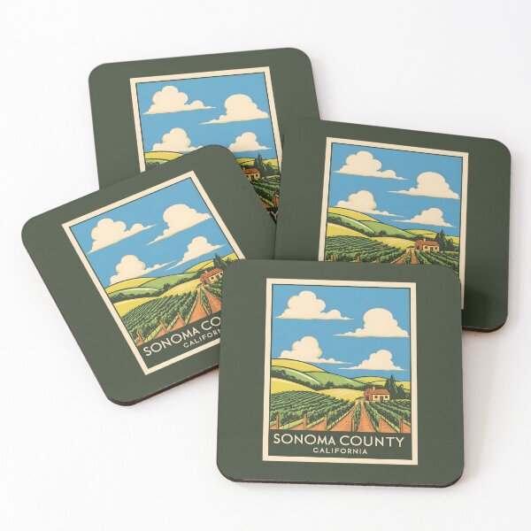 Item preview, A Vintage Travel Art of Sonoma - California - US  designed and sold by GoodOldVintage.