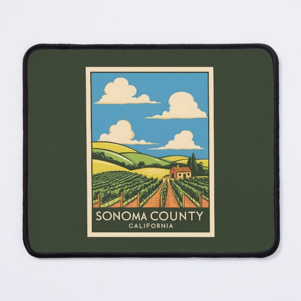 Item preview, A Vintage Travel Art of Sonoma - California - US  designed and sold by GoodOldVintage.