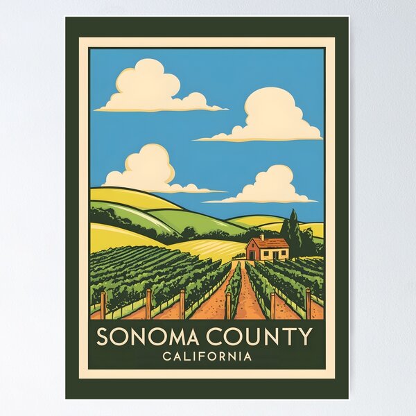 Item preview, Un voyage vintage à Sonoma, Californie, États-Unis designed and sold by GoodOldVintage.