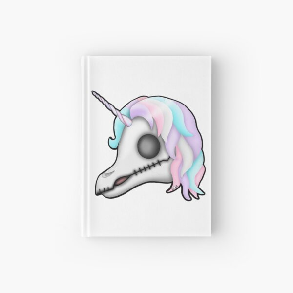 My Little Dead Unicorn | Rainbow Unicorn Skull | White Hardcover Journal