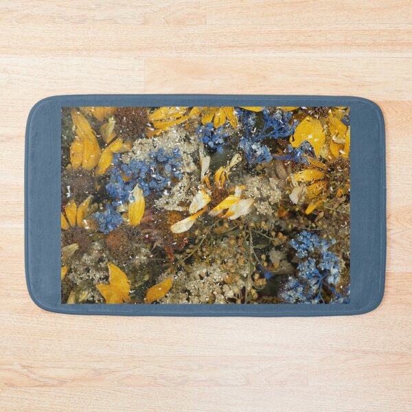 Item preview, Dry bouquet of wild flowers on the background of wet glass designed and sold by EchoOfSilence.