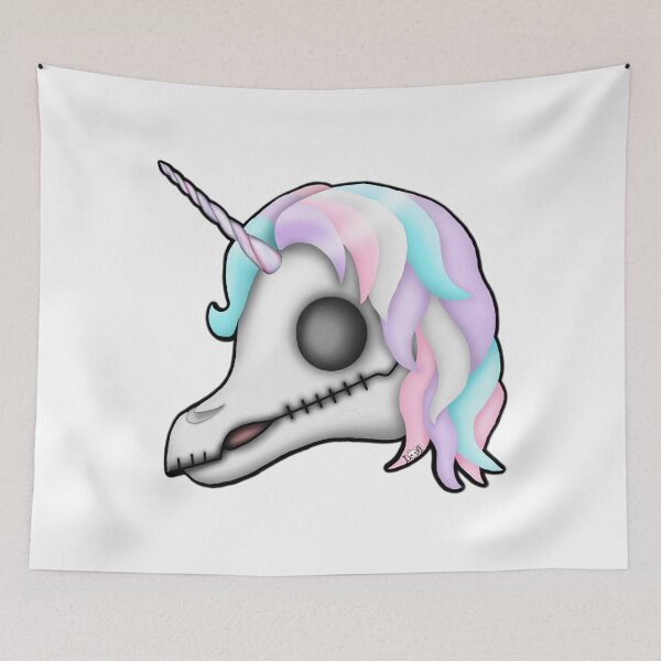 Item preview, My Little Dead Unicorn | Rainbow Unicorn Skull | White designed and sold by LolitasAdorned.