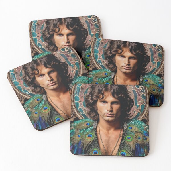 Artikelvorschau, Jim Morrison im Mantel mit Pfauenfedern | TheAmericanPoet | The Doors entworfen und verkauft von TheAmericanPoet.