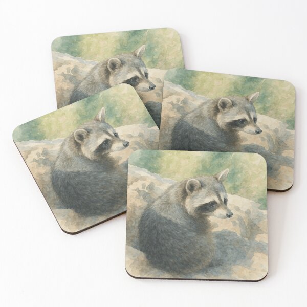 Item preview, Raccoon sunbathing designed and sold by Miradas del Mundo.