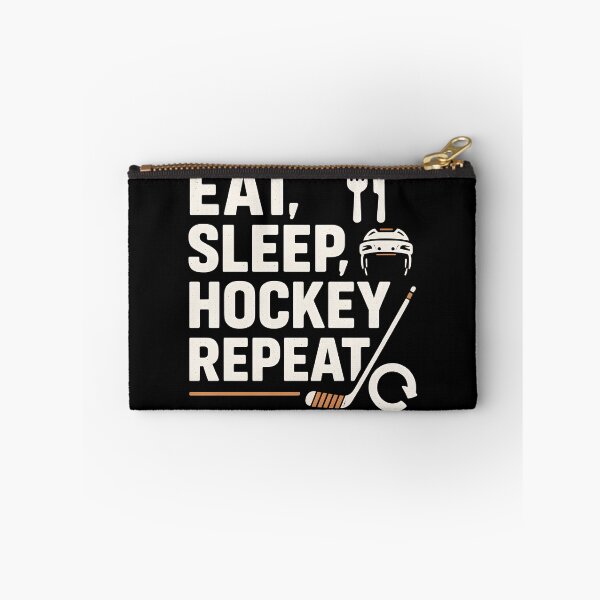 Item preview, “Eat Sleep Hockey Repeat Shirt – For Obsessed Fans Who Bleed Team Colors  designed and sold by WAUZ.
