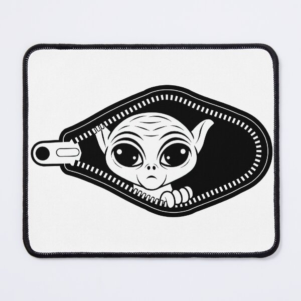 Item preview, Alien looks out of zipper designed and sold by QuanntixArt.
