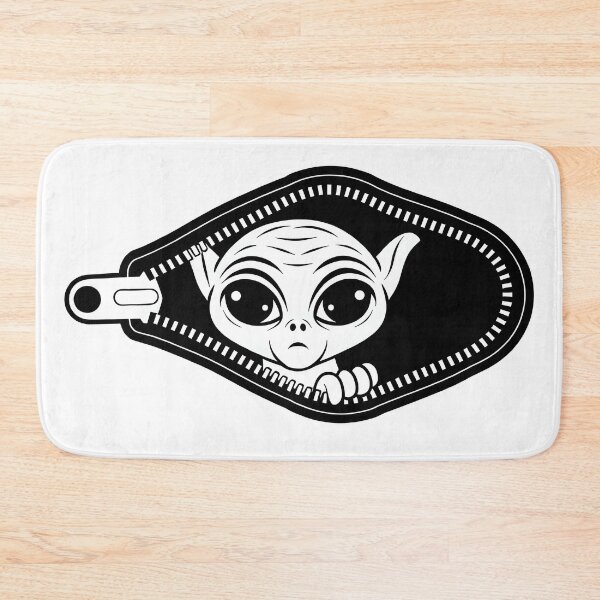 Item preview, Alien looks out of zipper designed and sold by QuanntixArt.