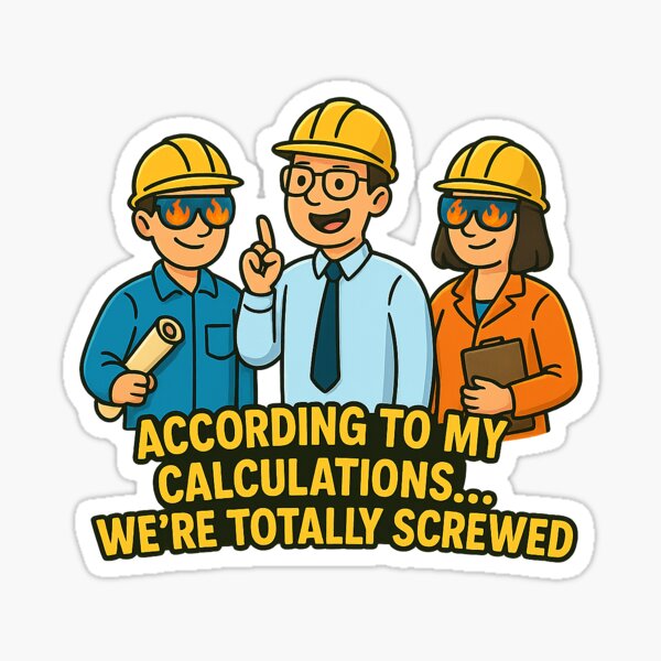 Item preview, "According to My Calculations… We’re Totally Screwed” – Funny Engineering T-Shirt designed and sold by Matteo-99.
