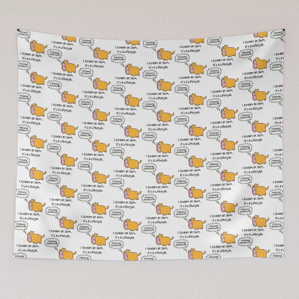 Item preview, I Scream At 3 AM Meowing Funny Cartoon Cat designed and sold by suescircus.