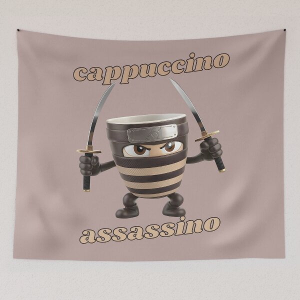 Item preview, Cappuccino Assassino Italian Brainrot Ninja  designed and sold by KateLeap.