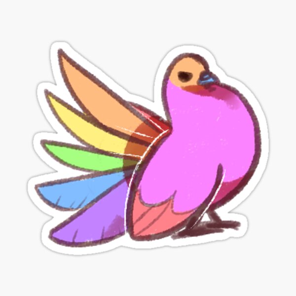 Pride Pigeon Stickers LGBT Pride Cute Stickers Pigeon Stickers Trans Ace Bisexual Nonbinary Genderqueer Gay Pride Stickers