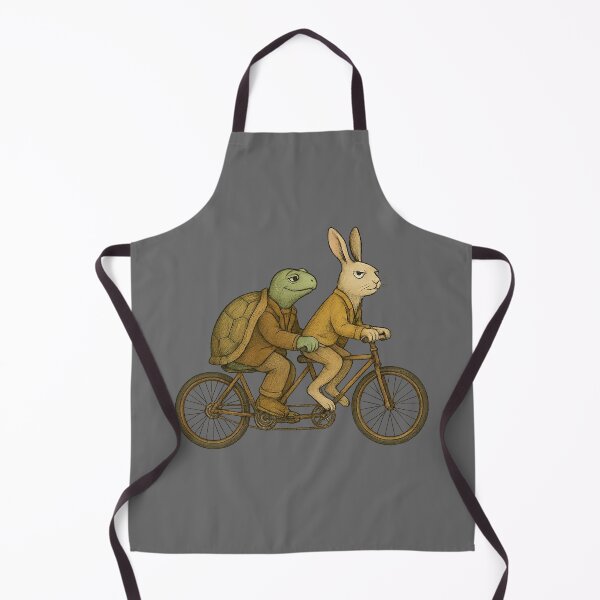 Item preview, Tortoise and Hare on a Tandem | Vintage Animal Humor Art designed and sold by Ironzoulz.