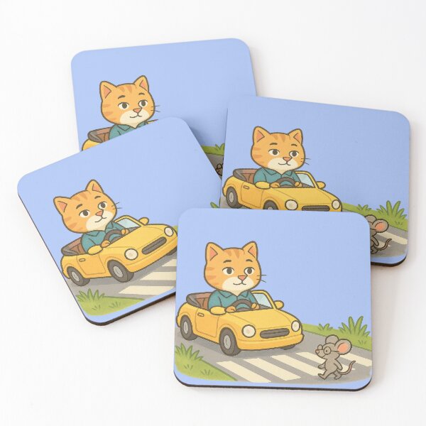 Item preview, Polite Ginger Cat Driver Stops for Mouse Pedestrian designed and sold by IraBum.