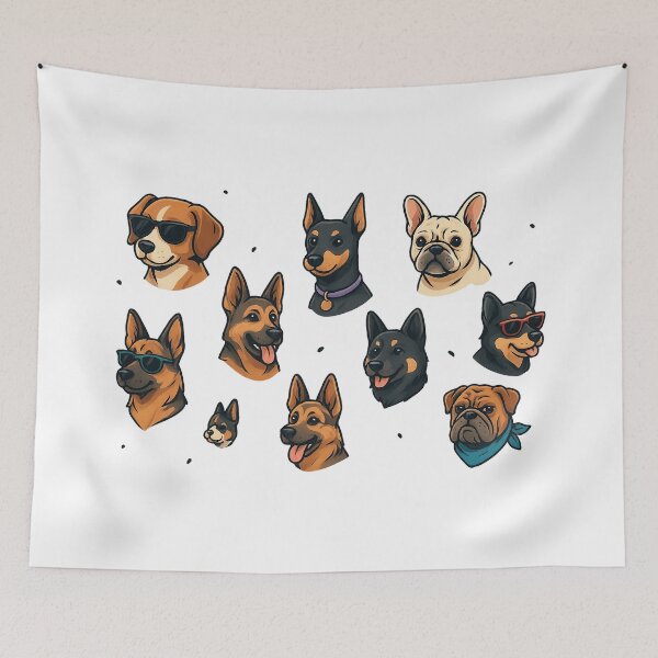 Item preview, Cool Dog Heads Collection | Funny Cartoon Dog Faces designed and sold by Ironzoulz.
