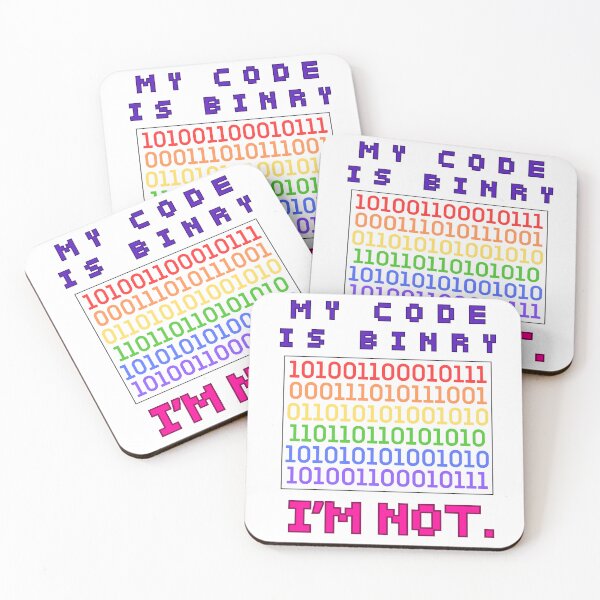 Item preview, My code is binary. i' am not. Pride month LGBT non-binary funny  designed and sold by ElixirCraft.