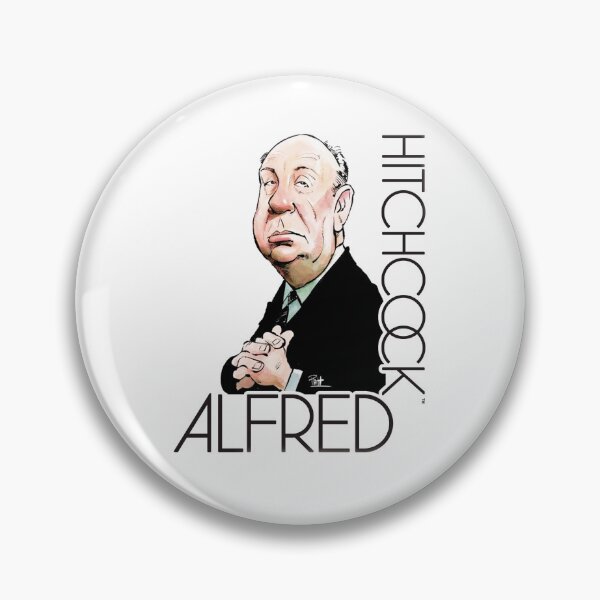 Item preview, Alfred Hitchcock Retro Cartoon Design – Classic Film Director Vintage Aesthetic for Movie Lovers designed and sold by StickerAndLove.