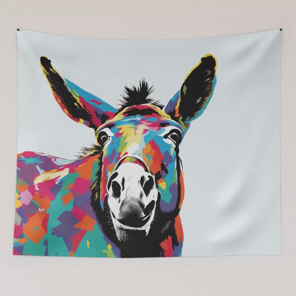 Item preview, Modern multicolor donkey mule illustration designed and sold by feenandneen.