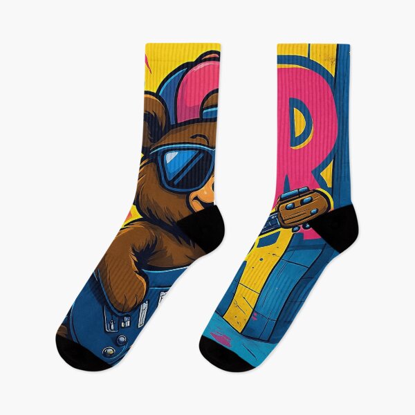Item preview, Roar Bear Guitarist | Fun Street Art Style designed and sold by Ironzoulz.
