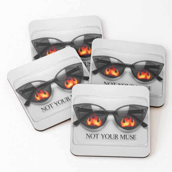 Item preview, Fiery Cat-Eye Sunglasses & "Not Your Muse" designed and sold by Digital Artisan.