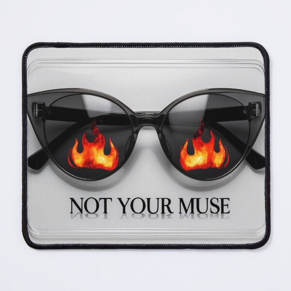 Item preview, Fiery Cat-Eye Sunglasses & "Not Your Muse" designed and sold by Digital Artisan.