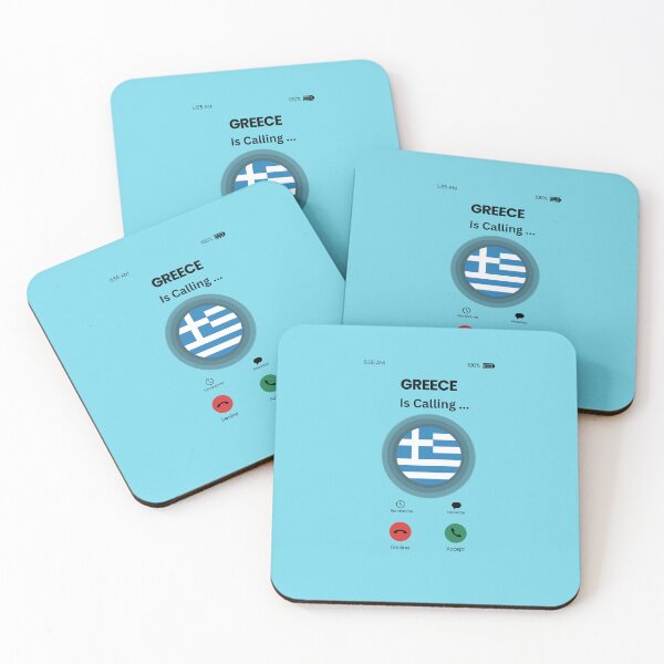 Item preview, Greece Is Calling – Greek Flag Call Design for Travel Lovers designed and sold by Olive&Om.