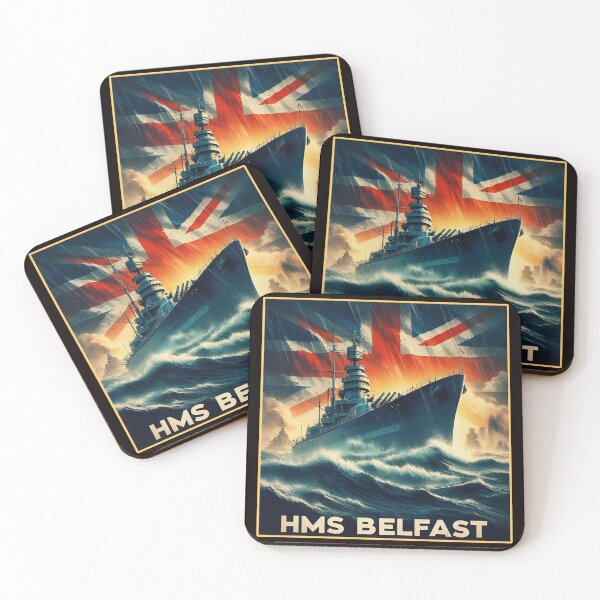Item preview, HMS Belfast – Vintage War Poster designed and sold by natzeroART.