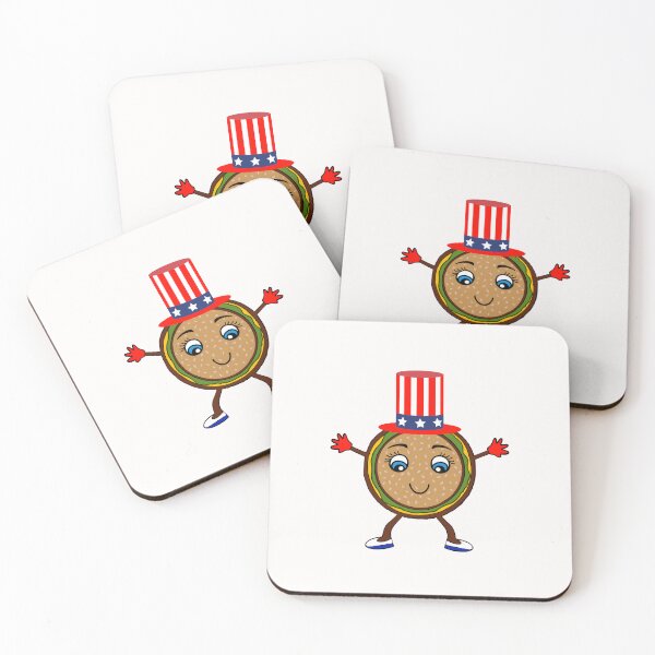 Item preview, Fourth Of July Holiday Hamburger designed and sold by Sartoris Art.