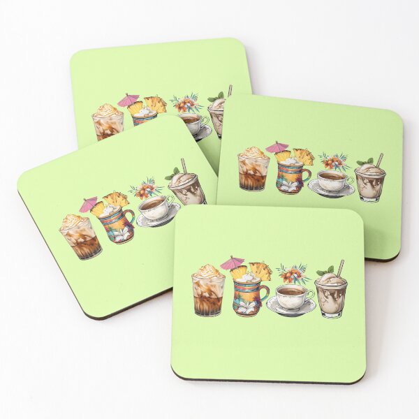 Item preview, Coffee Drinks For Summer designed and sold by DemureArtsy.
