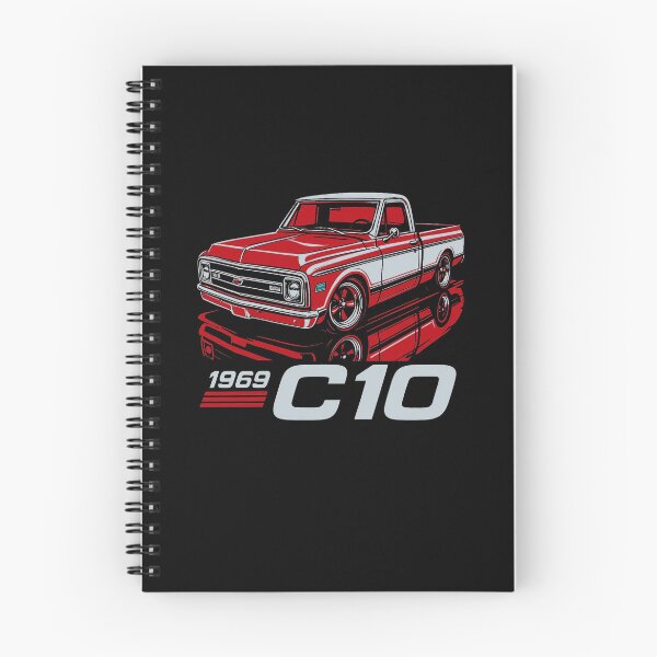 Item preview, 1969 Chevy C10 in Red and White with Mirror Reflection designed and sold by TheArtOfCar.
