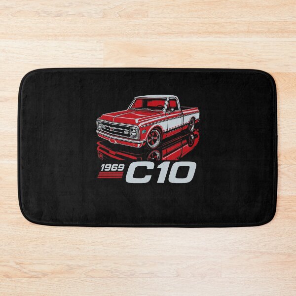 Item preview, 1969 Chevy C10 in Red and White with Mirror Reflection designed and sold by TheArtOfCar.
