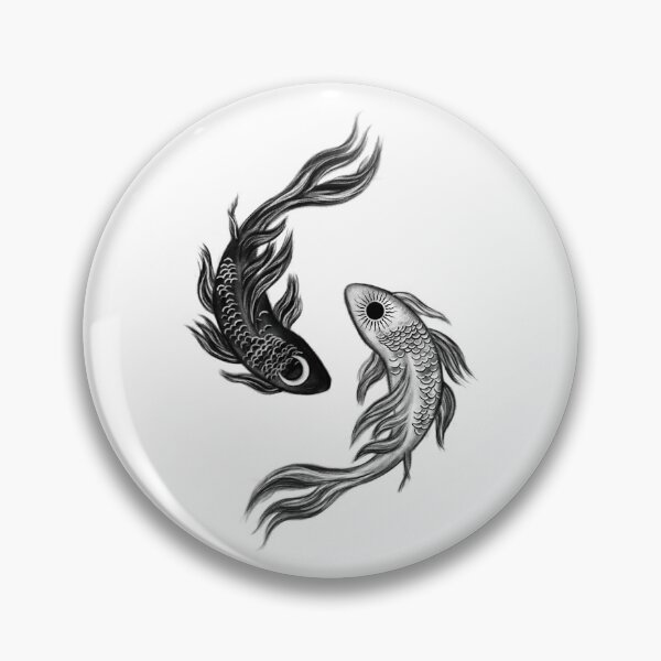 Item preview, Day & Night - Black & white Koi fish designed and sold by Scarlet Swan.